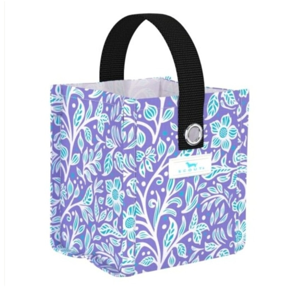 SCOUT Bags Mini Square XS Gift Bag in Purple Floral Best Buds Reusable